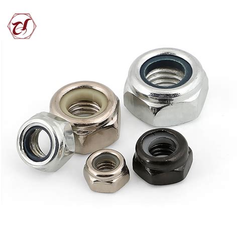 Metal Hex Nylon Lock Nuts DIN985 Carbon Steel Hexagon Insert Nuts