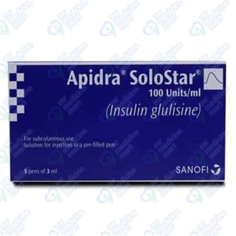 Apidra SoloStar Pen 100IU Ml Inject 1 S