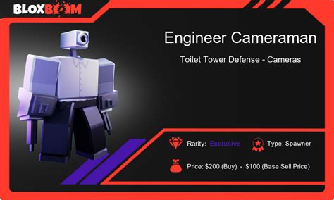 The Worth of Engineer Cameraman in Toilet Tower Defense