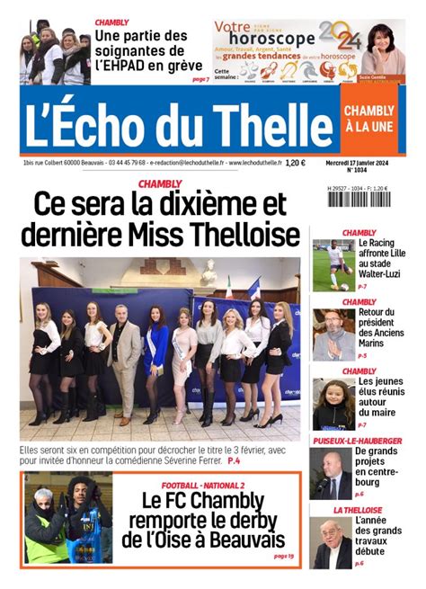 L Écho du Thelle du 17 janvier 2024 Chambly