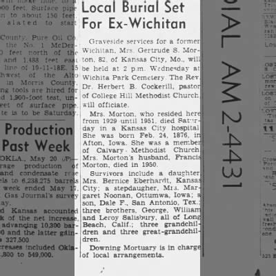 Obituary For Gertrude S Morton Aged Newspapers