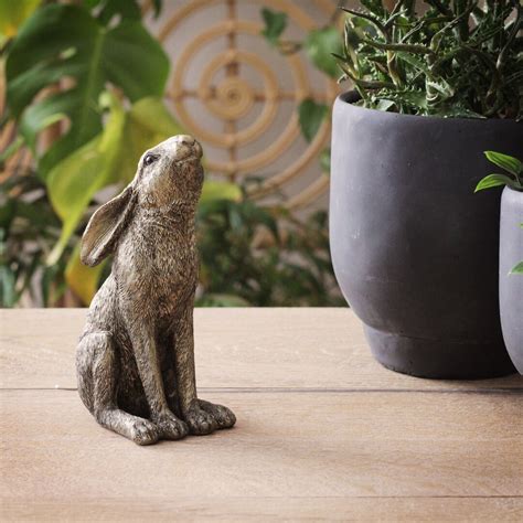 Bronze Moon Gazing Hare Ornament - Etsy