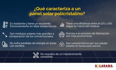 Características principales paneles solares policristalinos