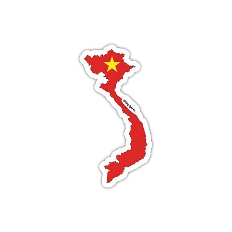 Vietnam Map Flag Sticker — Sticky Labs