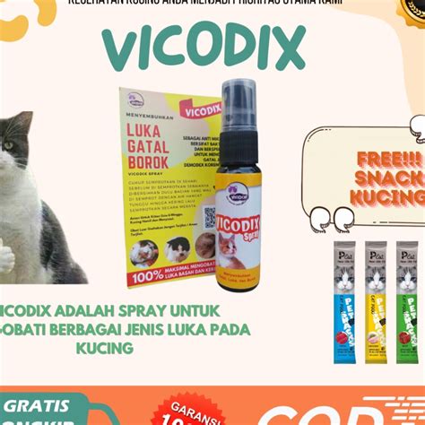 Jual KF7 OBAT LUKA KUCING VICODIX SPRAY Untuk Mengobati Semua Jenis