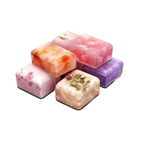 Ai Generated Assorted Handmade Soaps Isolated On Transparent Background