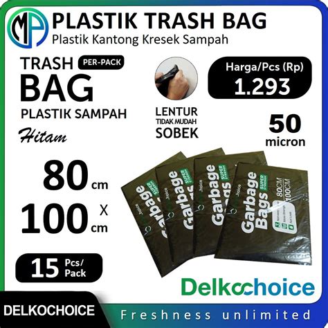 Jual Kantong Kresek Plastik Sampah Per Pack 80cm X 100cm Plastic