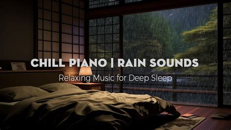 Warm Bedroom With Relaxing Piano Music Rain Sounds And Soft Music For