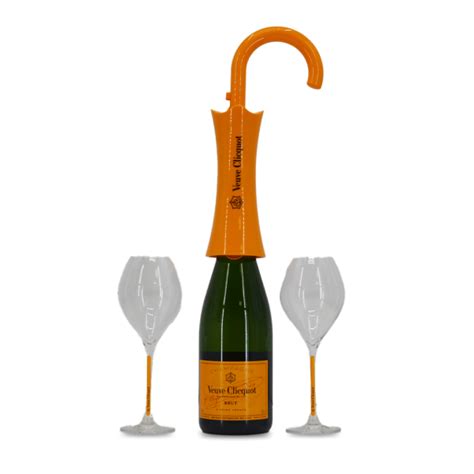 Veuve Clicquot Brut Mit Regenschirmst Nder Und Zwei Gl Sern Muselet