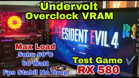 Tutorial Undervolt Overclock VRAM RX 580 FPS Stabil No Drop Suhu