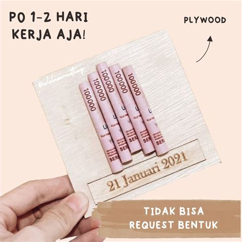 Jual Chipboard Kotak Tanggal Tempat Uang Mahar Ukiran Kayu Timbul Mdf