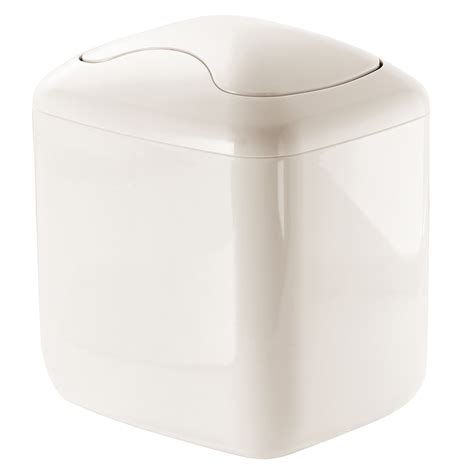 mdesign mini trash   swing lid  bathroom vanity  tayla