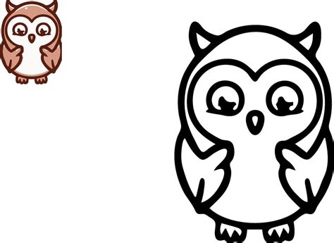 Illustration of Cartoon owl, Coloring book 38899367 Vector Art at Vecteezy