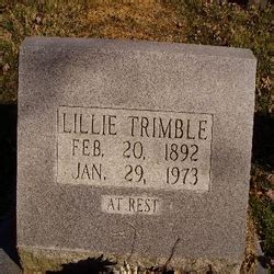 Lillie Garner Trimble 1892 1973 Mémorial Find a Grave