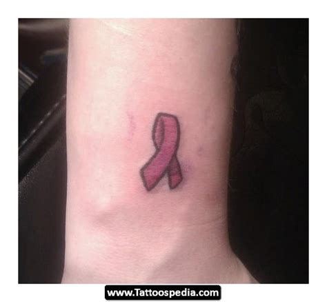 Small Pink Ribbon Tattoos on Arm