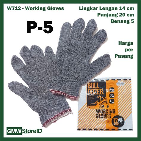 Jual Sarung Tangan Kerja Working Safety Gloves Bulldozer Benang P