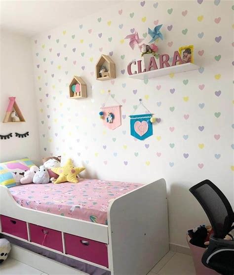 Adesivo Para Quarto De Meninas - Adesivo Coração candy colors para quarto de menina | Loja Printme