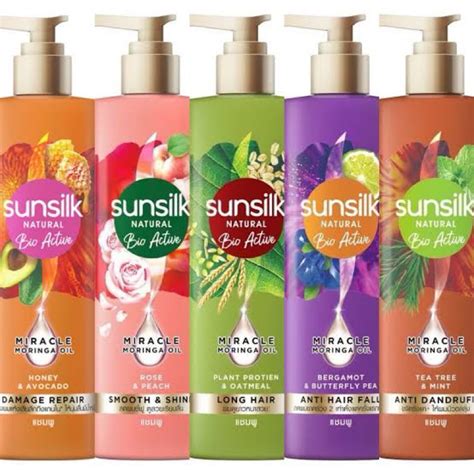 Sunsilk Natural Bio Active Miracle Moringa Oil Shampoo 380ml Conditioner 330ml Shopee