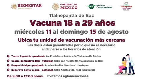 Gobierno De Tlalnepantla On Twitter IMPORTANTE La Primera Dosis