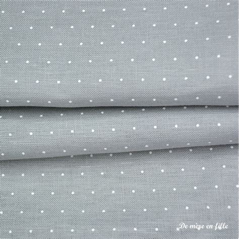 Lin Broder Belfast Fils Gris Perle Petits Pois Zweigart