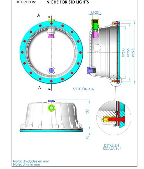 UWS LumiPlus LED PAR56 für Betonbecken mit Edelstahl V4A 1 4571