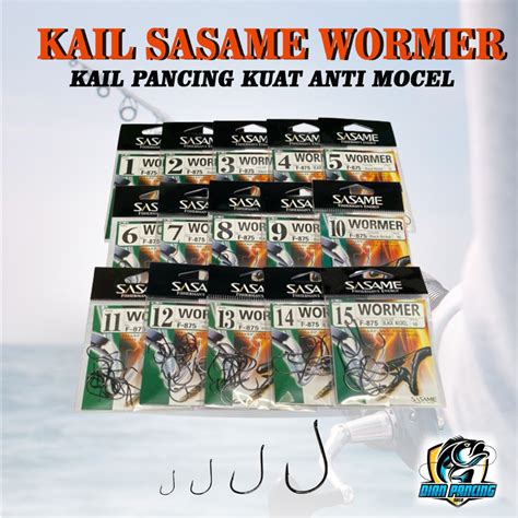 Jual Kail Pancing Sasame Wormer Black Nikel Tajam Dan Kuat Shopee