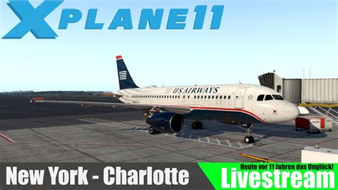 X Plane 11 New York Charlotte KLGA KCLT Airbus A319 US