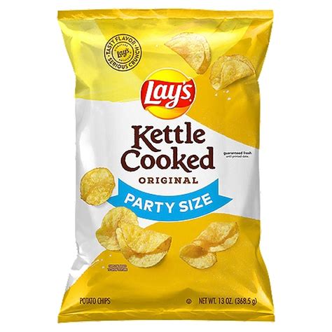 Lays Kettle Cooked Original Potato Chips Party Size 13 Oz