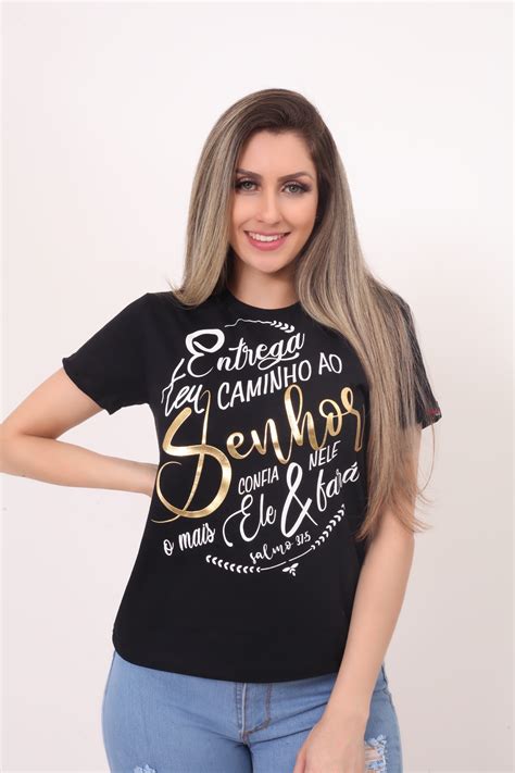 Camiseta baby look feminina gospel cristã Entrega Pecado Zero Gilgal