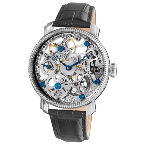 Akribos Xxiv Mechanical Skeleton Strap Ak Ss Watches For Men