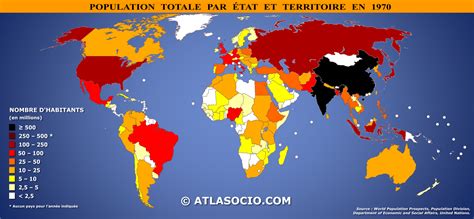 Carte Du Monde Population Totale Par Tat Et Territoire Atlasocio