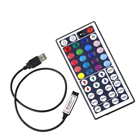 1pcs USB RGB LED Controller 44 Keys RF Wireless Mini Remote Control