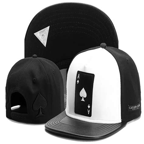 Cayler Sons Ace Of Spades Snapback Hat With Leather Brim Unisex Hip