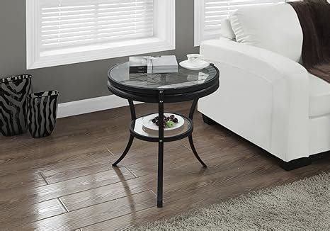 Amazon Monarch Specialties Hammered Black Accent Table With