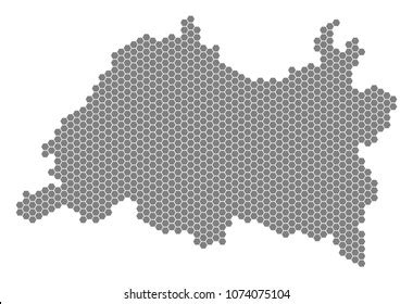 Hexagonal Tatarstan Map Vector Geographic Plan Stock Vector Royalty