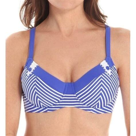 Freya MARINE BLUE Tootsie Sweetheart Padded Bikini Swim Top US 28DD