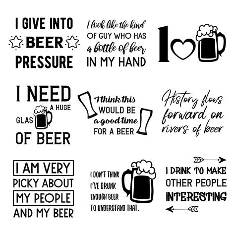 63 Svg Beer Quotes Bundle Funny Alcohol Sayings Beer Mug Etsy Canada