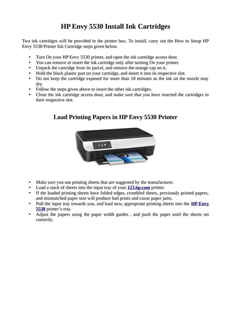 How To Install Ink Cartridge On Hp Envy 5530 Printer By Jack Leach Issuu