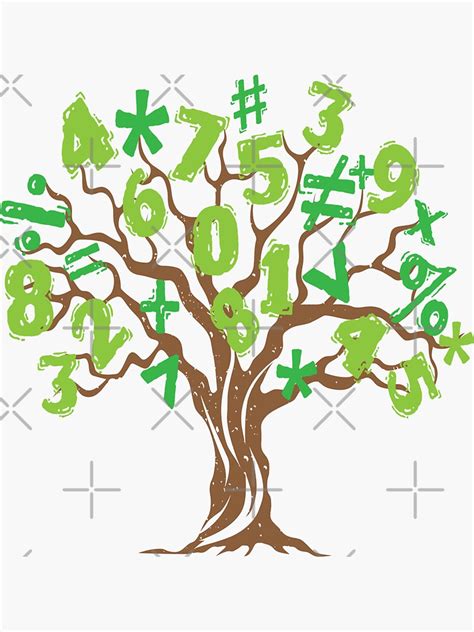 Math Tree Math Tree Mathematics Sticker For Sale By Mooon85 Redbubble