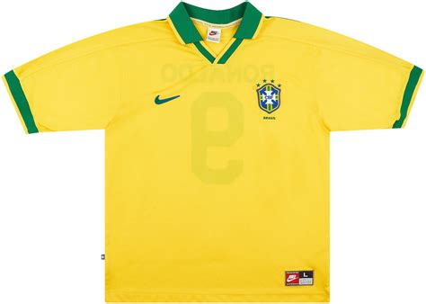 1997 98 Brazil Home Shirt Ronaldo 9 Good 510 L