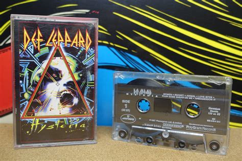 Def Leppard Cassette Hysteria Cassette Tape Vintage 1987 Glam Heavy Metal Cassettes Mercury