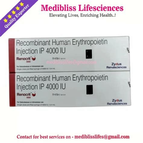 Erythropoietin Renocrit Iu Injection Prescription At Rs Vial