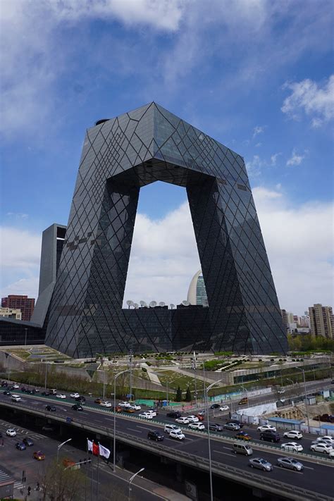 The CCTV headquarters building in Beijing, China. : pics