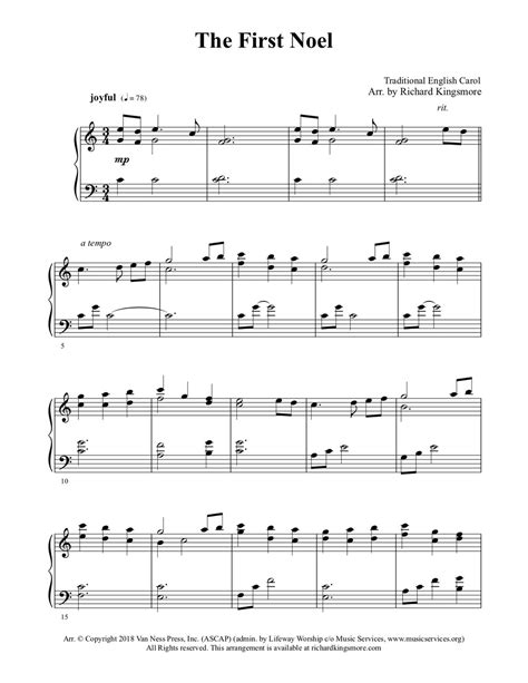 The First Noel Sheet Music Satb