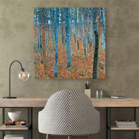 Union Rustic Leinwandbild Birkenwald I Von Gustav Klimt Wayfair De