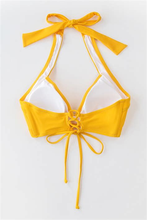 Neckholder Bikini Oberteil mit Schnürung Cupshe Deutschland