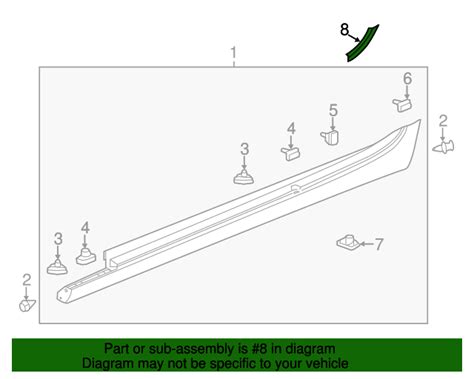 Cadillac Ats Rear Passenger Rocker Panel Molding Protector