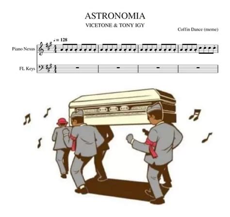 Astronomia Coffin Dance Meme Partitura Piano Facil En Venta En Iio