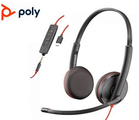 Micro Casque Poly Blackwire C Filaire Usb C