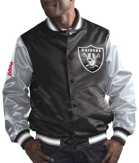 Starter Black and Silver Las Vegas Raiders Jacket